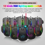 Gaming gaming mouse macro programming cool RGB lighting 12800 DPI adjustable mechanical mouse - Image 2